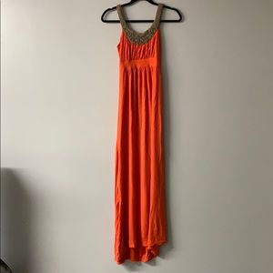 SMALL ANKLE LENGTH COTTON BEADED SUMMER DRESS